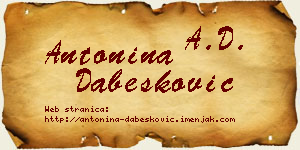 Antonina Dabesković vizit kartica